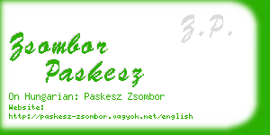 zsombor paskesz business card